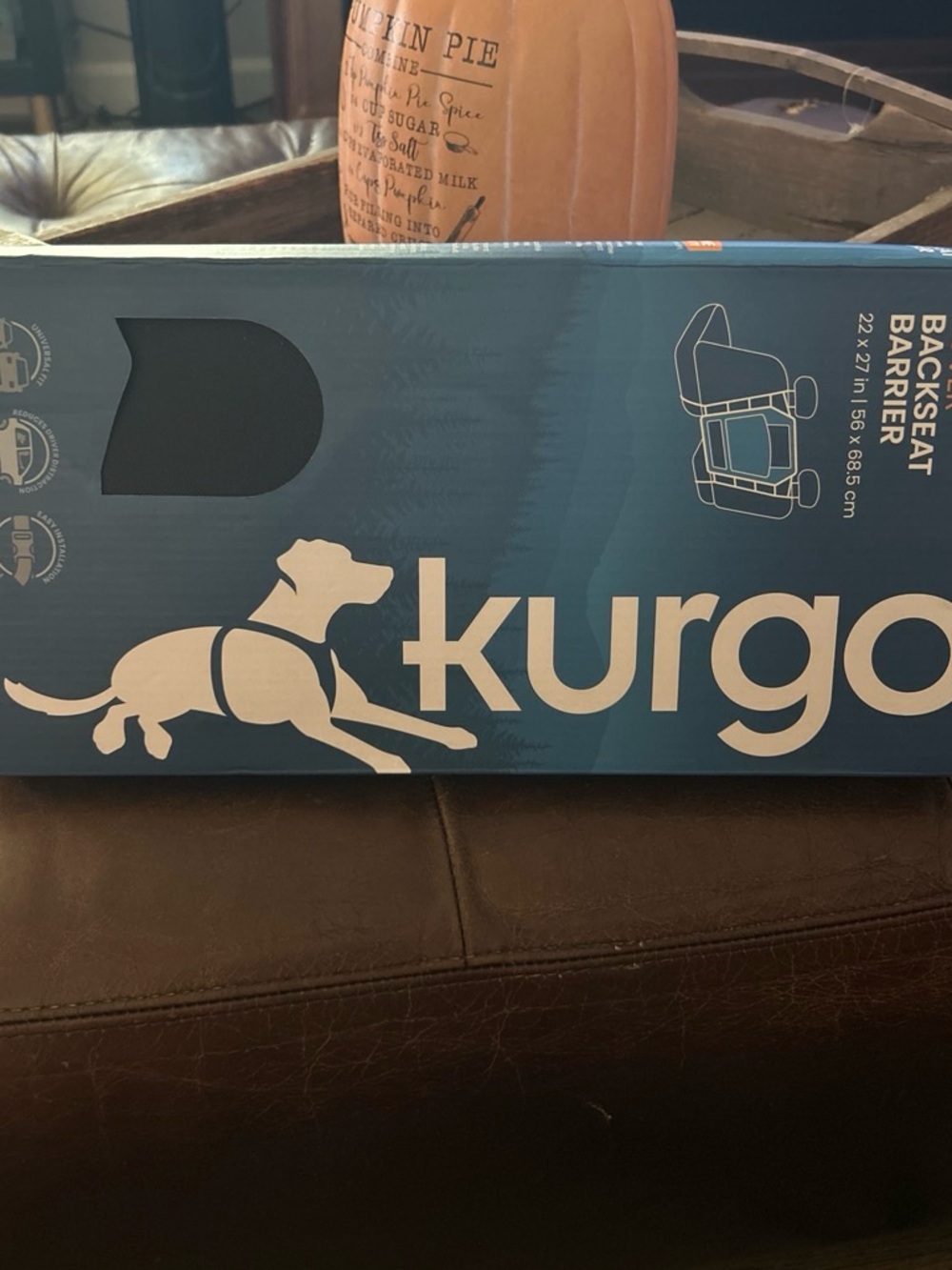 Kurgo Backseat Barrier - Teal Blue